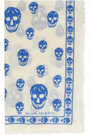 Alexander McQueen Accessoires, Dames, , ONE Size, Wol, Wollen sjaal met print