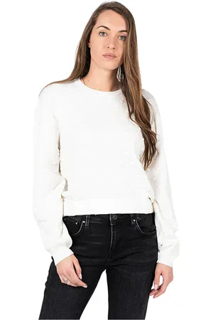 Silvian Heach Truien, Dames, Wit, XS, Rondgebreide trui met ronde hals