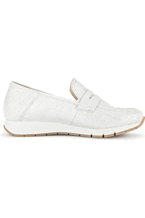 Gabor Schoenen, Dames, Wit, 44 EU, Leer, Dames Loafer