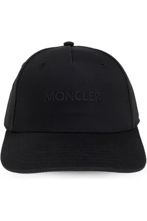 Moncler Accessoires, Dames, Zwart, ONE Size, Geborduurde pet voor stijlvolle uitstraling