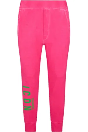 Dsquared2 Broeken, Heren, Roze, S, Katoen, Jogging Katoenen Broek