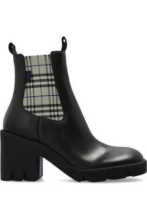 Burberry Schoenen, Dames, Zwart, 40 EU, Stride enkellaarsjes met hak