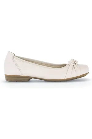 Gabor Schoenen, Dames, , 37 1/2 EU, Leer, Ivoorleren Klassieke Comfortabele Ballerina`s