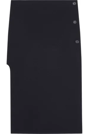 Courrèges Rokken, Dames, Zwart, 2Xs, Wol, Wollen Midi Rok