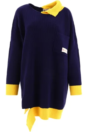 Marni Kleedjes, Dames, Blauw, XS, Katoen, Broken Fisherman Oversize Jurk