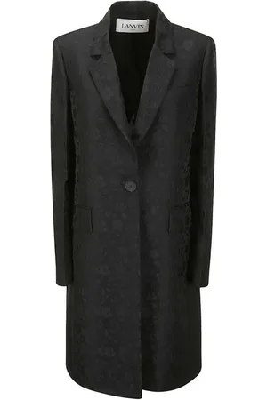 Lanvin Mantels, Dames, Zwart, S, Wol, Avond Cape Jas