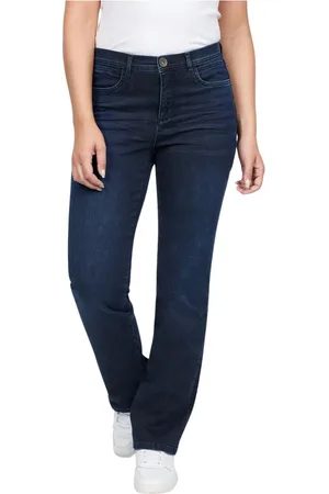 2-Biz Jeans, Dames, Veelkleurig, XS, Denim, Donker Denim Wide Leg Jeans