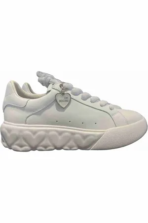 Moschino Schoenen, Dames, Wit, 41 EU, Heart Sneakers