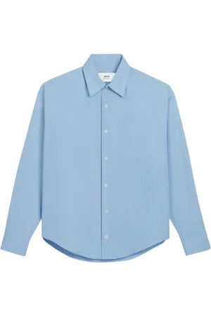 Ami Overhemden, Dames, Blauw, M, Katoen, Casual Shirts