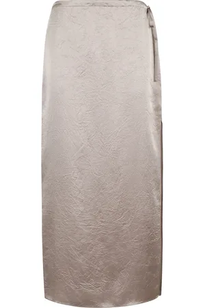 Filippa K Rokken, Dames, Grijs, 2Xs, Crinkled Kokerrok