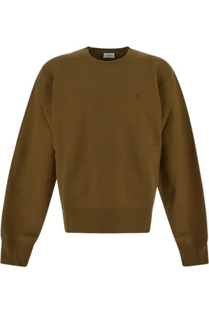 Saint Laurent Sweatshirts & Hoodies, Heren, Groen, S, Stijlvolle Sweatshirt Herenkleding