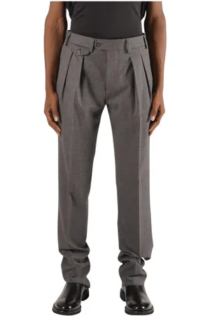 LARDINI Broeken, Heren, Grijs, S, Wol, Suit Broeken