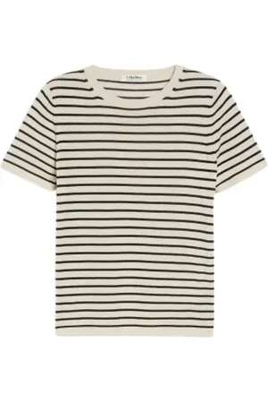 Max Mara Tops, Dames, , S, Wol, Lichtgewicht Wollen Garen Trui met Ronde Hals