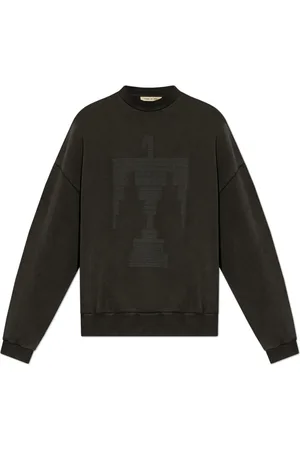 FEAR OF GOD Sweatshirts & Hoodies, Heren, Grijs, XS, Katoen, Bedrukte Sweatshirt