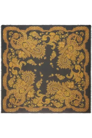 Etro Accessoires, Dames, Veelkleurig, ONE Size, Kasjmier, Zwarte Winter Sjaal Elegante Stijl