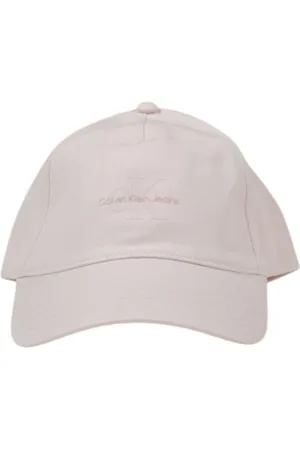 Calvin Klein Accessoires, Dames, Roze, ONE Size, Katoen, Bedrukte katoenen pet