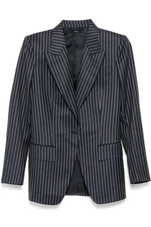 Tom Ford Jassen, Dames, Blauw, S, Navy Wallis Jas Stijlvol