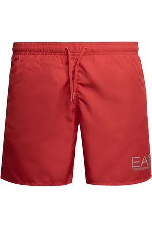 EA7 Badkleding, Heren, Rood, XL, Polyester, Swim Shorts