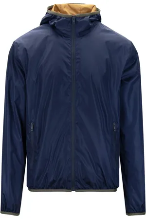 FAY Jassen, Heren, Blauw, M, Zip Jas met Capuchon