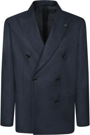 LARDINI Jassen, Heren, Zwart, L, Wol, Zwarte Blazer