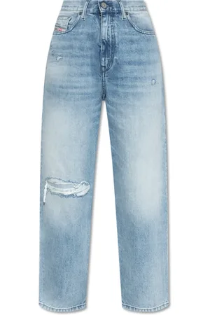 Diesel Jeans, Dames, Blauw, W26 L30, Katoen, 2016 D-Air Boyfriend Jeans