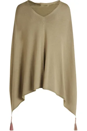 Betty Barclay Jassen, Dames, Groen, ONE Size, Fringe Poncho voor Stijlvolle Outfits