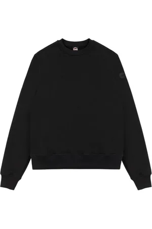 Colmar Sweatshirts & Hoodies, Heren, Zwart, L, Katoen, Elegante witte sweater met ton-sur-ton logo