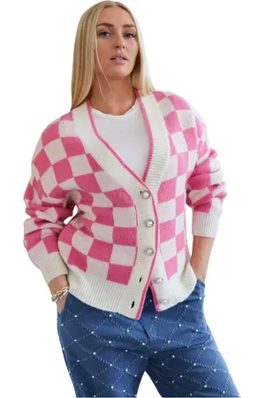 Crās Truien, Dames, Roze, XL, Wol, Rositta Cardigan
