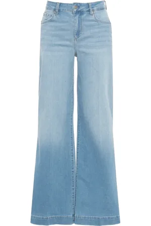 Liu Jo Jeans, Dames, Blauw, W28, Katoen, Blauwe Flared Jeans met Strass Details