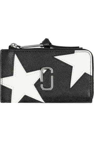 Marc Jacobs Accessoires, Dames, Zwart, ONE Size, Leer, Star Patchwork Leren Portemonnee