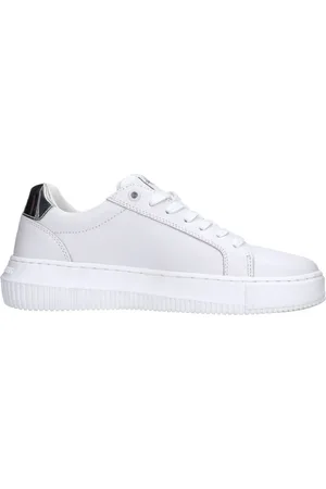 Calvin Klein Schoenen, Dames, Wit, 39 EU, Leer, Sneakers Wit