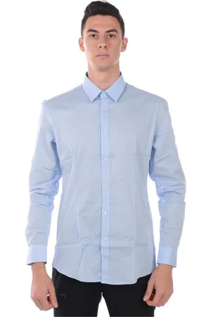 D.A. Daniele Alessandrini Overhemden, Heren, Blauw, 4Xl, Katoen, Basic Overhemd