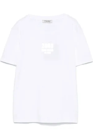 Max Mara Tops, Dames, Wit, XS, Katoen, Quieto T-shirt