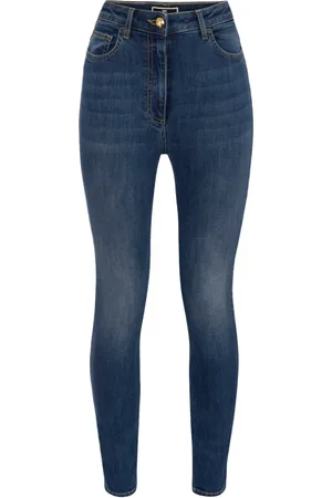 Elisabetta Franchi Jeans, Dames, Blauw, W28, Denim, Skinny Jeans
