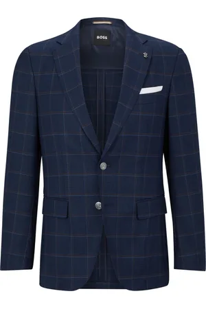 HUGO BOSS Jassen, Heren, Blauw, 3Xl, Stijlvolle Blazer