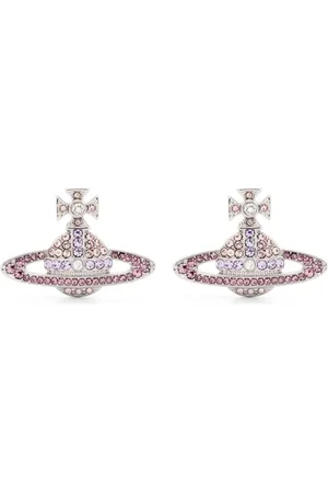 Vivienne Westwood Accessoires, Dames, Roze, ONE Size, Zilverkleurige Oorbelletjes Set
