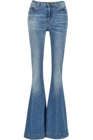 Roberto Cavalli Jeans, Dames, Blauw, S, Katoen, Blauwe Flared Jeans voor Vrouwen