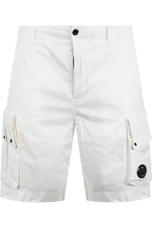 C.P. Company Korte broeken, Heren, Wit, L, Katoen, Cotton Cargo Shorts