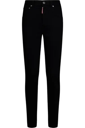 Dsquared2 Jeans, Dames, Zwart, M, Denim, Cotton Denim High-Waisted Skinny Jeans