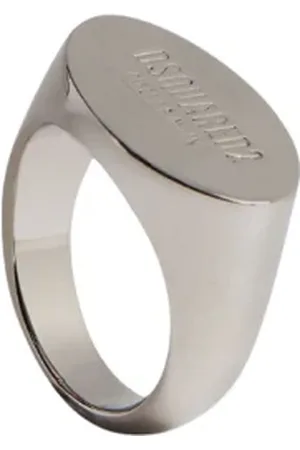 Dsquared2 Accessoires, Heren, Grijs, L, Tag Chain Ring