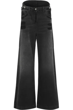 The Attico Jeans, Dames, Zwart, W26, Katoen, Wide Jeans