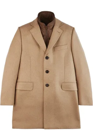FAY Mantels, Heren, , S, Wol, Wollen Kasjmier Jas met Uitneembaar Gilet