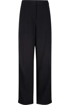 Dante 6 Broeken, Dames, Zwart, M, Satijn, Wijde broek met satijnen strepen