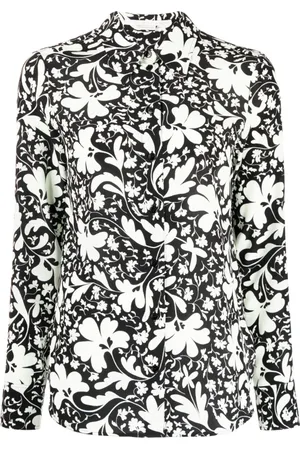 Stella McCartney Blouses & Shirts, Dames, Veelkleurig, S, Lange Mouw Gedrukte Zijden Blouse