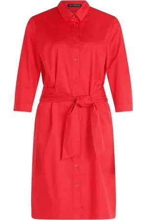 Betty Barclay Kleedjes, Dames, Rood, 4Xl, Knoopsluiting Overhemdjurk Casual Stijl