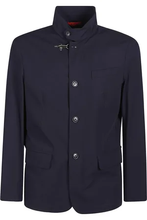 FAY Jassen, Heren, Blauw, L, Stijlvolle Duty Jas