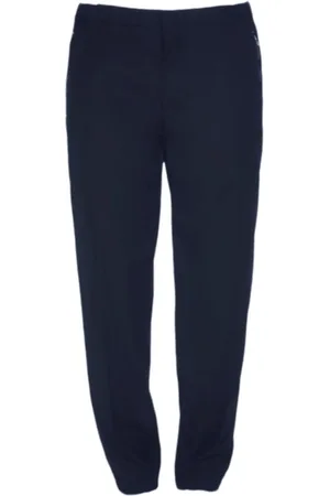 Emporio Armani Broeken, Heren, Blauw, M, Wol, Navy Joggingbroek