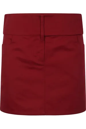 Courrèges Rokken, Dames, Rood, M, Katoen, Minirok met Riem