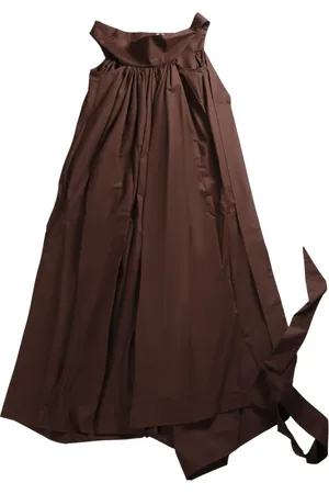 Rick Owens Kleedjes, Dames, Bruin, S, Katoen, Elegante Chalice Jurk