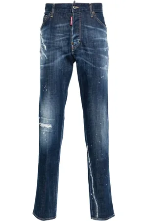 Dsquared2 Jeans, Heren, Blauw, L, Katoen, Stijlvolle Broeken